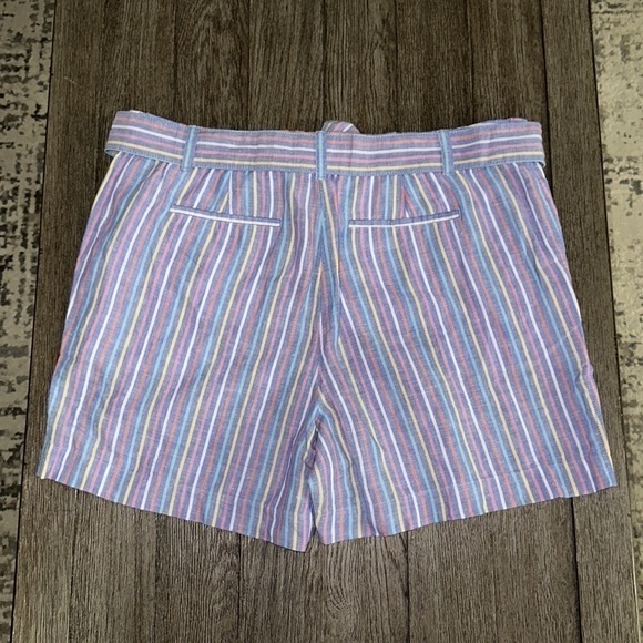 Talbots Tie Waist Shorts in Sunshine Stripe - Picture 5 of 12